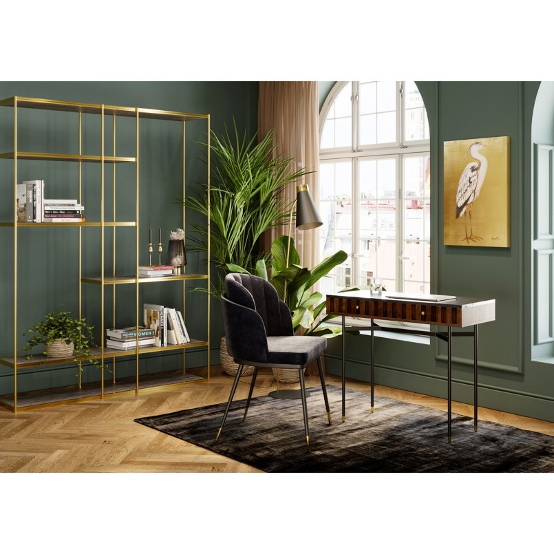 Chaise Hojas gris