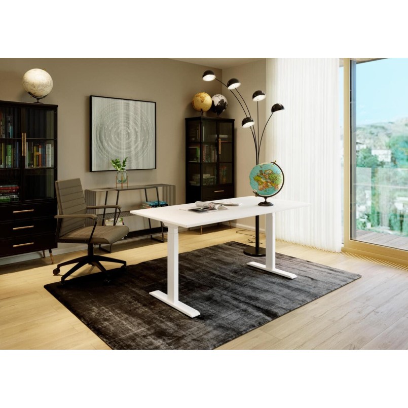 Bureau Office blanc blanc 120x70