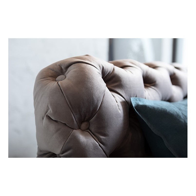 Bed Desire Velvet Silver Grey 160x200 cm Kare Design