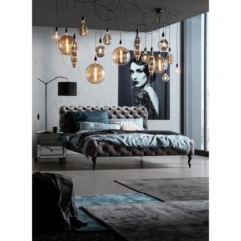 Lit Desire gris argenté 160x200 cm Kare Design