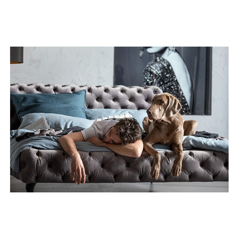 Lit Desire gris argenté 160x200 cm Kare Design