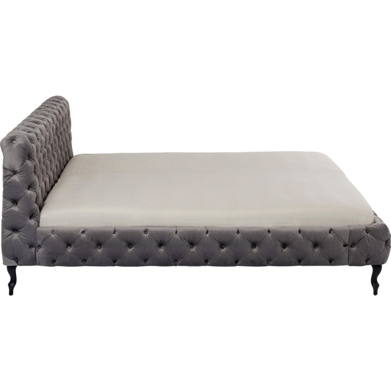 Bed Desire Velvet Silver Grey 160x200 cm Kare Design