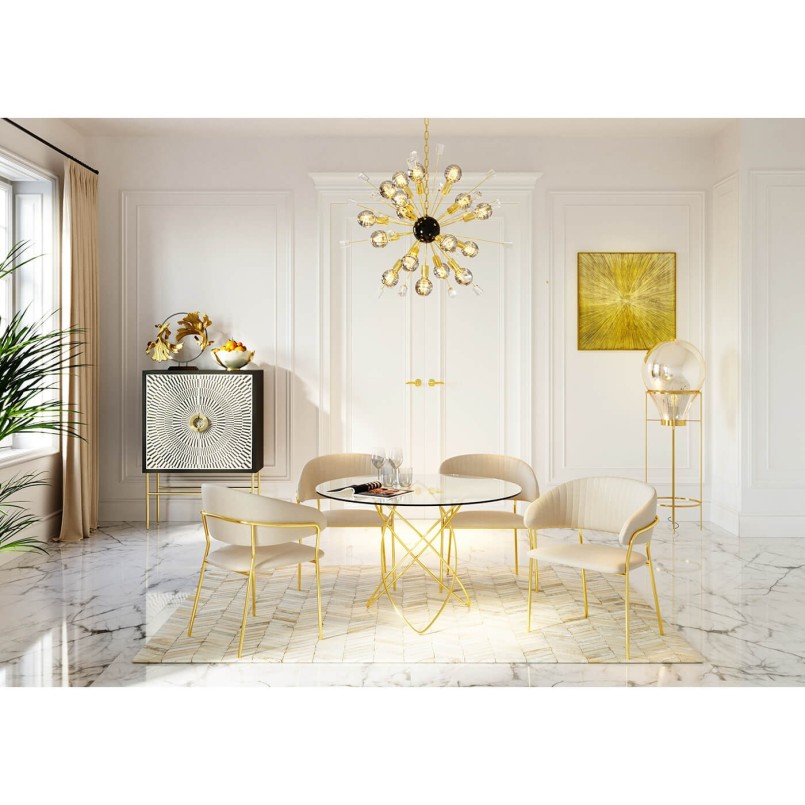 Chaise a./acc. Belle crème (2/set)