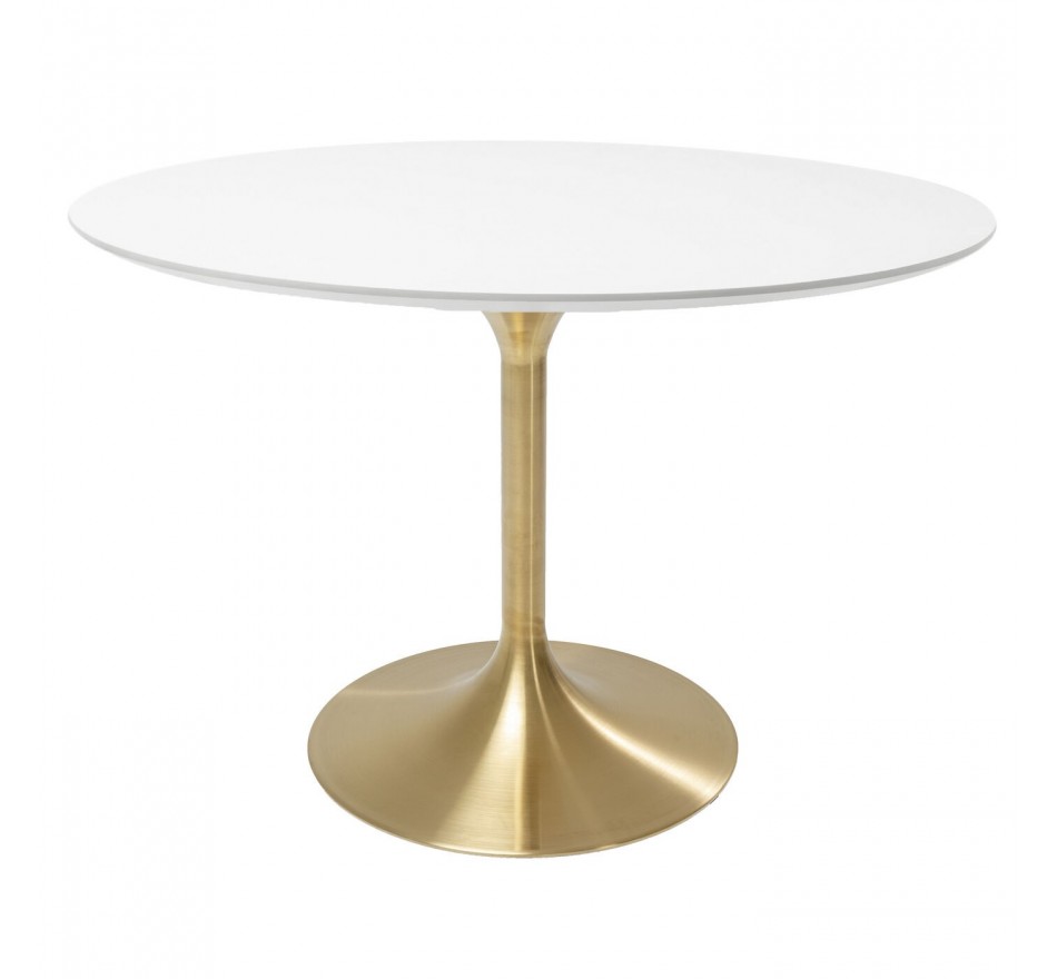 Eettafel Invitation Ø120cm wit en goud Kare Design Eettafel Invitation Ø120cm wit en goud Kare Design