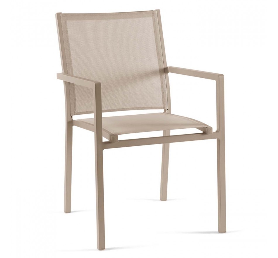 Tuinstoel met armleuningen Bari taupe Gescova