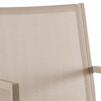 Outdoor Chair with armrests Bari taupe Gescova
