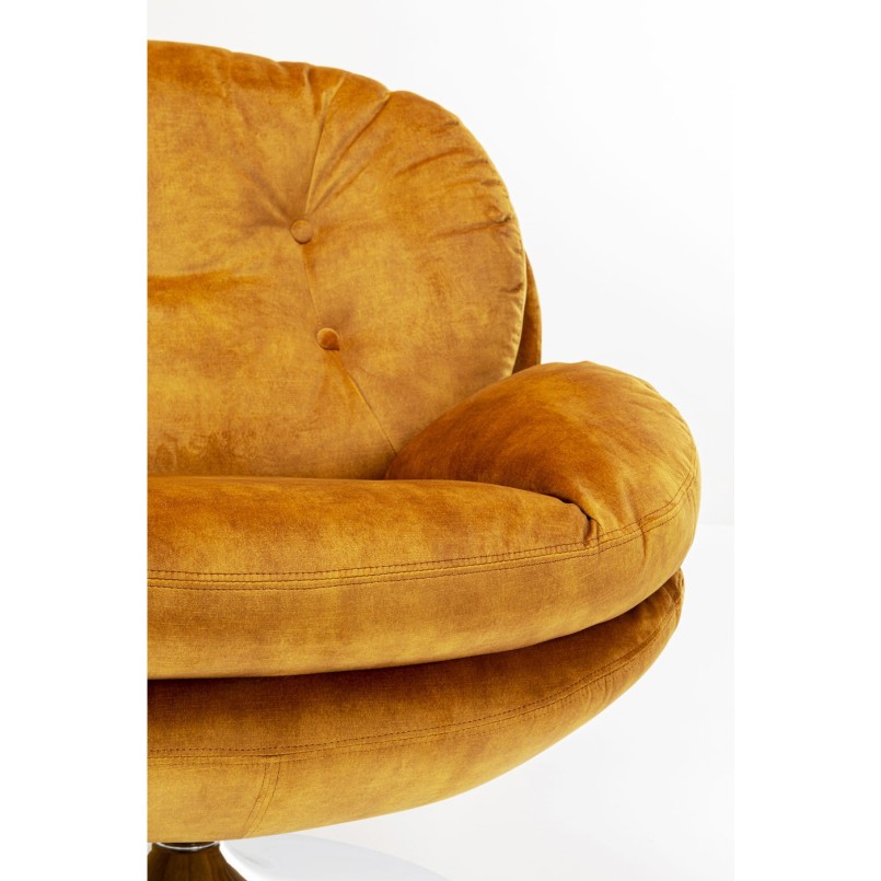 Fauteuil pivotant Cosy ambre