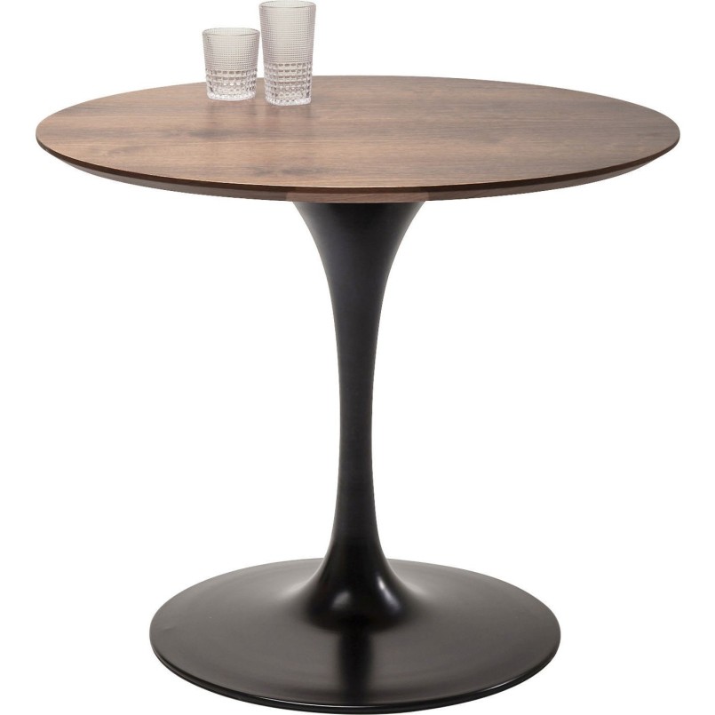 Table Invitation blanc & noir 90cm Kare Design