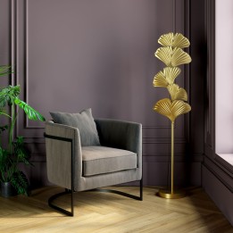 Lampadaire Yuva doré