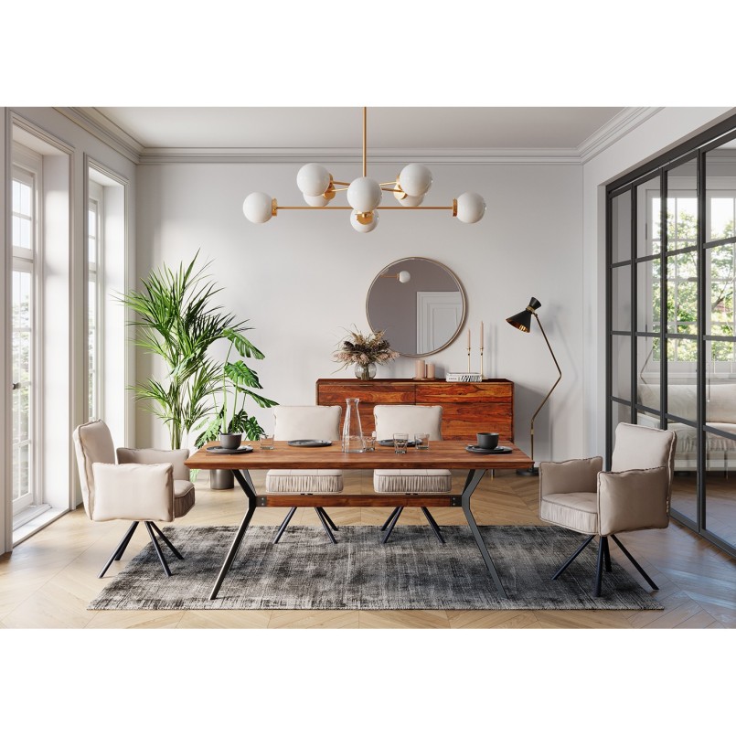 Chaise a./acc. Chelsea gris